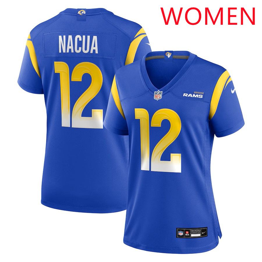 Women Los Angeles Rams #12 Puka Nacua Royal Nike 2025 Game Player NFL Jersey